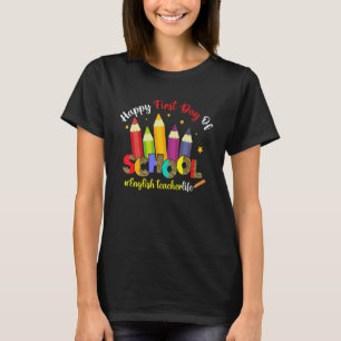 Erster Schultag Englischlehrer Leben Leopard P T-Shirt