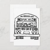 Erster Schultag erster Klasse Dankeskarte (Vorne/Hinten)