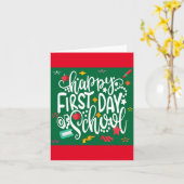 Erster Schultag erster Klasse Karte (Gelbe Blume)