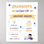 Erster Schultag für Jungen Poster (Vorne)