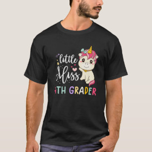 Erster Schultag für Mädchen Kleine Miss 4h Gr T-Shirt