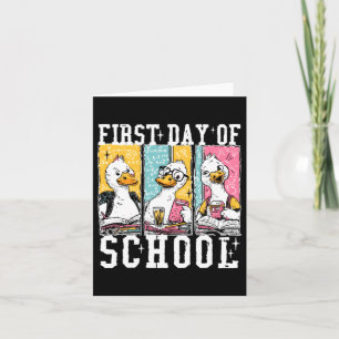 Erster Schultag Gans Karte