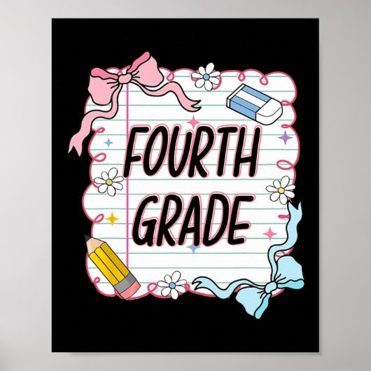Erster Schultag Girly Coquette1 Poster (Vorne)