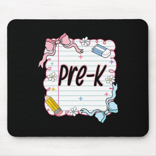 Erster Schultag Girly Coquette Mousepad (Vorne)