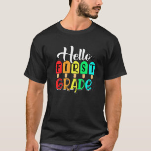 Erster Schultag Hallo 1. Klasse Süße Schüler T-Shirt