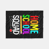 Erster Schultag Homeschool-Squad-Lehrer Fleecedecke (Vorderseite (Horizontal))