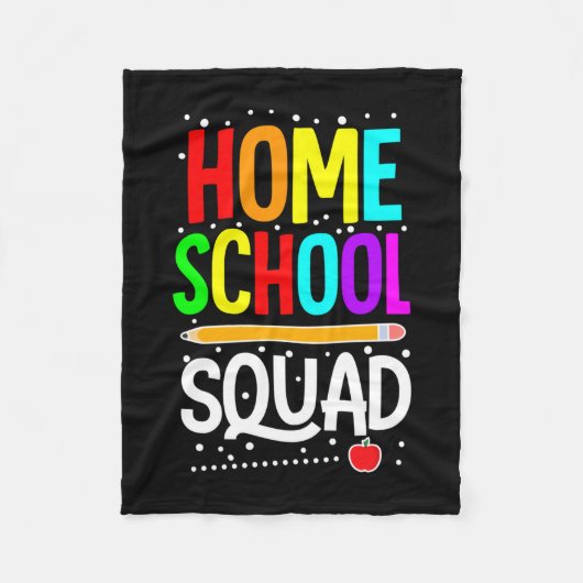 Erster Schultag Homeschool-Squad-Lehrer Fleecedecke (Vorderseite)