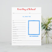 Erster Schultag - Interview Print (Stehend Vorderseite)