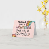 Erster Schultag Karte (Gelbe Blume)