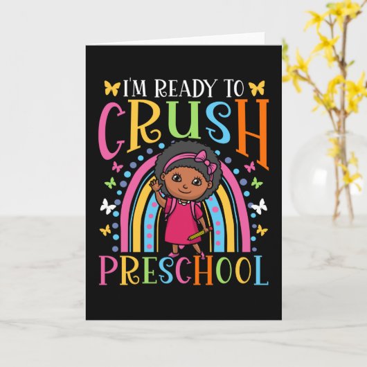 Erster Schultag Karte (Gelbe Blume)