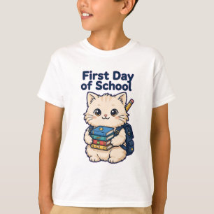 Erster Schultag Katze - Süße Kitten T-Shirt