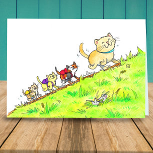 Erster Schultag Katzen-Gruß Karte
