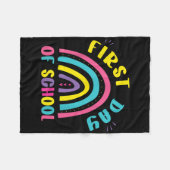 Erster Schultag Kindergarten Vorschule Fleecedecke (Vorderseite (Horizontal))