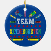Erster Schultag Kindergartenlehrer und Keramik Ornament (Hinten)