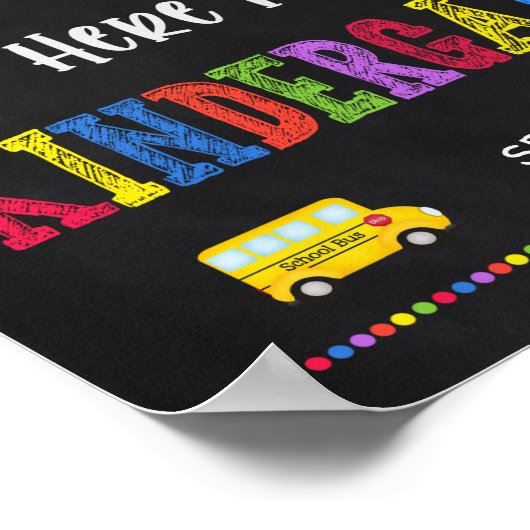 Erster Schultag | Kindergartenposter Poster (Ecke)