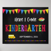 Erster Schultag | Kindergartenposter Poster (Vorne)