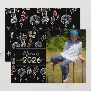 Erster Schultag Kreideschrift Foto Karte