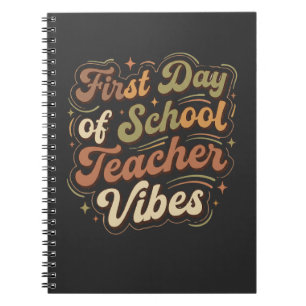 Erster Schultag Lehrer Vibes Zurück zur Schule Notizblock