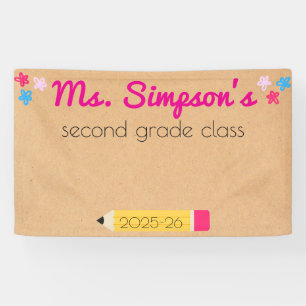 Erster Schultag Lehrergeschenk Klassen-Erinnerung Banner
