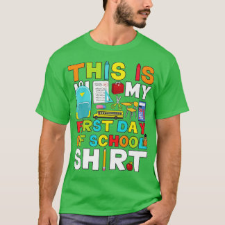 Erster Schultag Mädchen zurück zur Schule T-Shirt