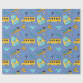 Erster Schultag - nahtloses Wrapping Paper Geschenkpapier (Flach)