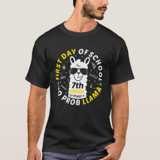 Erster Schultag Nr. ProbLLAMA 7. Klasse LLAMA T-Shirt