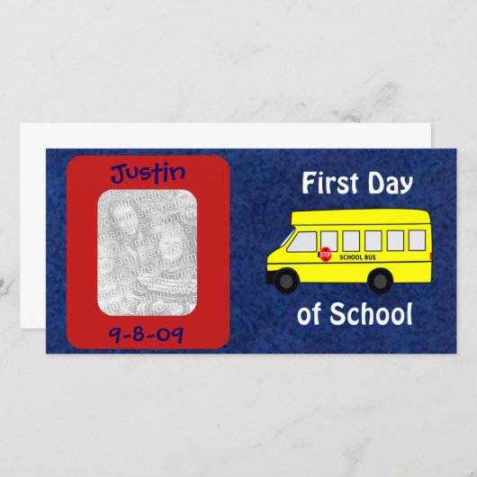 Erster Schultag - Personalisierter Keepake Ankündigung (Vorne/Hinten)