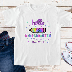 Erster Schultag Personalisierter Kindergarten T-Shirt