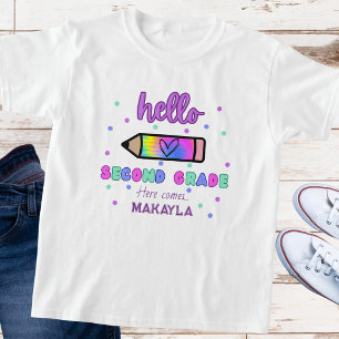 Erster Schultag Personalisierter zweiter Klasse T-Shirt