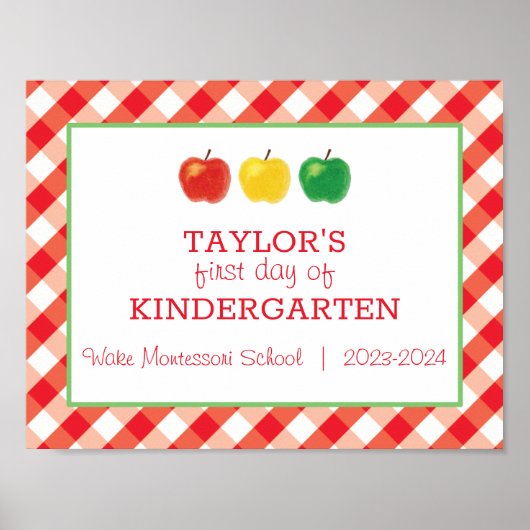 Erster Schultag Poster (Vorne)