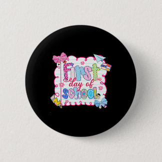 Erster Schultag Preppy Coquette Bow CK Zur Schule Button