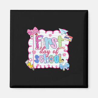 Erster Schultag Preppy Coquette Bow CK Zur Schule Magnet