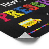 Erster Schultag | Preschool Poster (Ecke)