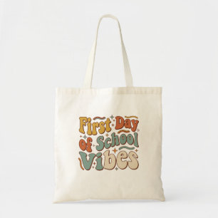 Erster Schultag Stimmung Geschenk zum Zurück zur S Tragetasche