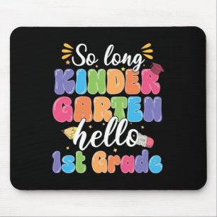 Erster Schultag Tschüss Kindergarten Hallo 1. Klas Mousepad