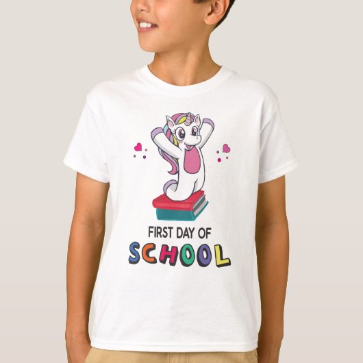 Erster Schultag Unicorn T-Shirt (Vorderseite)