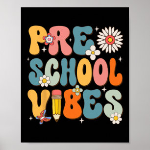 Erster Schultag Vorschul-Vibes Zurück zur Schule Poster