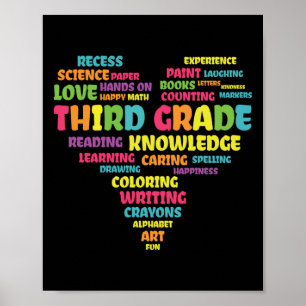 Erster Schultag - Welt des Lehrers der dritten Kla Poster