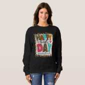 Erster Schulvorschullehrer Leopard zurück Sweatshirt (Vorne ganz)