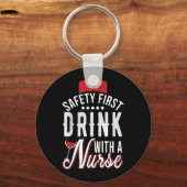 Erster Sicherheitsdrink mit Krankenpflege Schlüsselanhänger (Vorderseite)
