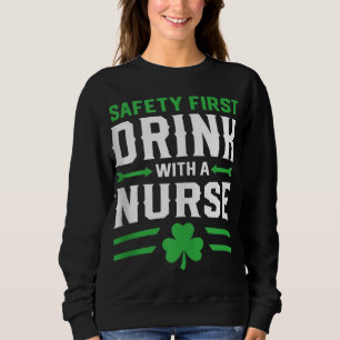 Erster Sicherheitstitel mit einem Tag der Krankens Sweatshirt