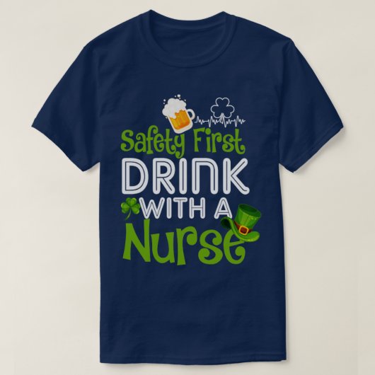 Erster Sicherheitstitel mit Krankenschwester1 T-Shirt (Design vorne)