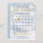 Erster Snowflakes-Kalender Save the Date (Vorne/Hinten)