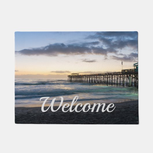 Erster Sonnenaufgang bei Cocoa Doormat Fußmatte (Vorderseite)