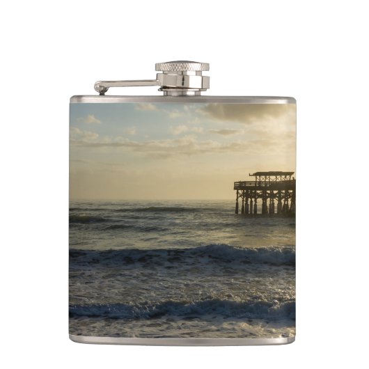 Erster Sonnenaufgang Flachmann (Vorderseite)