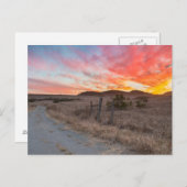 Erster Sonnenuntergang des Tages Postkarte (Vorne/Hinten)