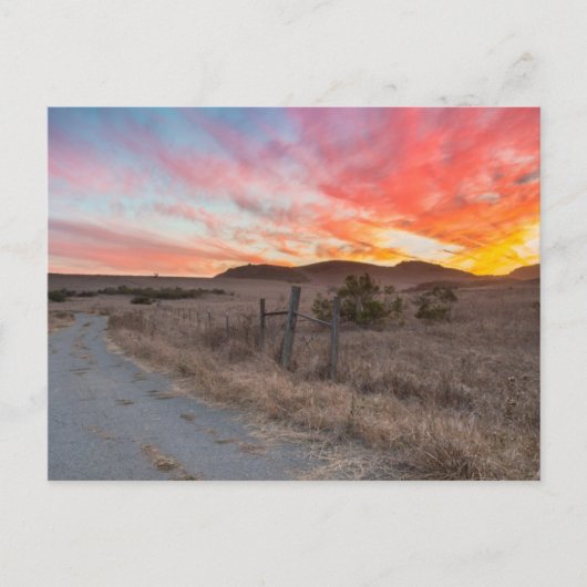 Erster Sonnenuntergang des Tages Postkarte (Vorderseite)