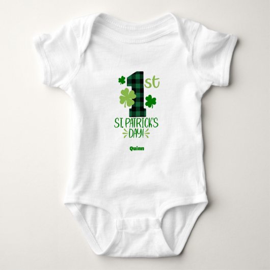 Erster St. Patrick's Day Baby Strampler (Vorderseite)