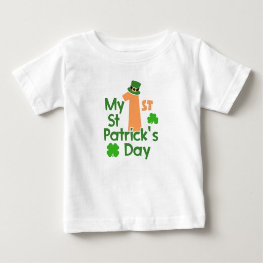 Erster St. Patrick's Day Baby T-shirt (Vorderseite)