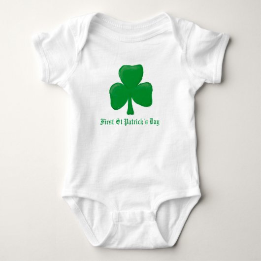Erster St. Patricks-Tag Baby Strampler (Vorderseite)